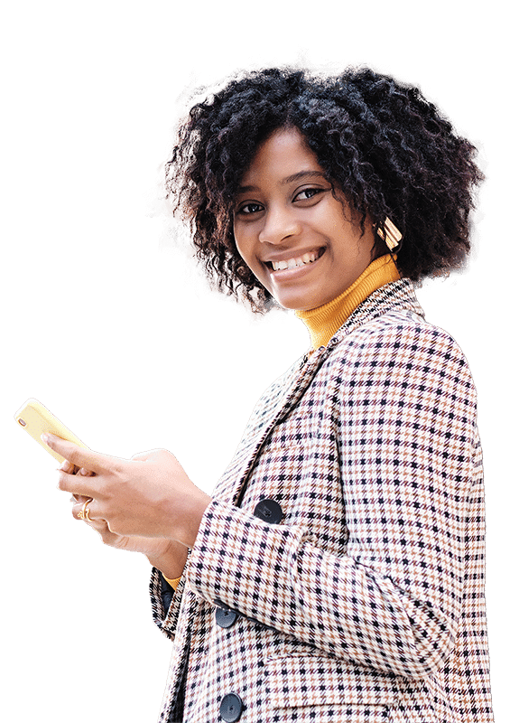 Woman using her mobile phone outdoors